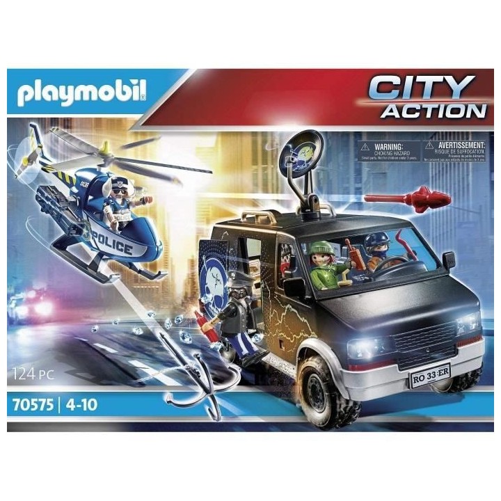 PLAYMOBIL - 70575 - Police Camion de bandits et policier