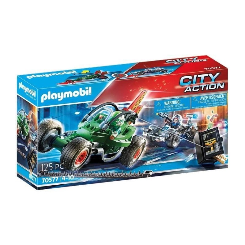 PLAYMOBIL - 70577 - Police Karts de policier et bandit