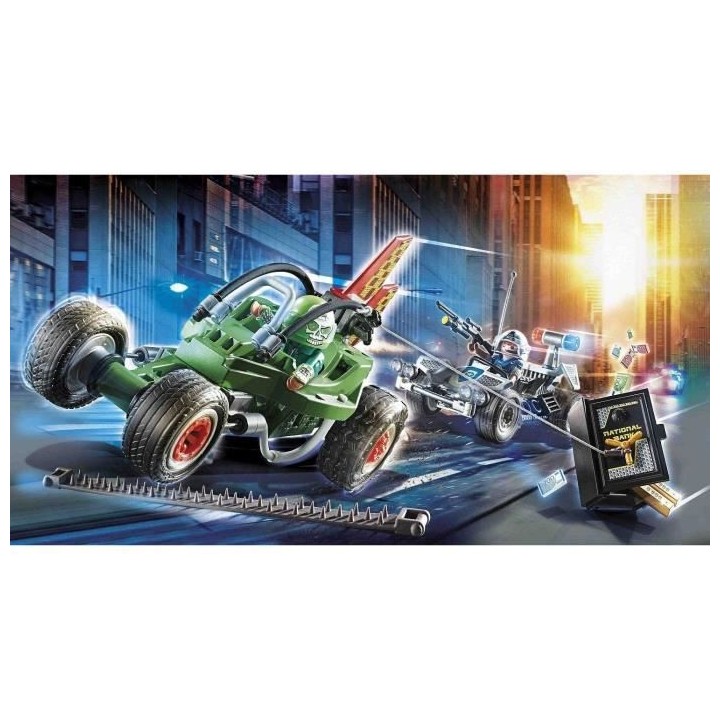 PLAYMOBIL - 70577 - Police Karts de policier et bandit