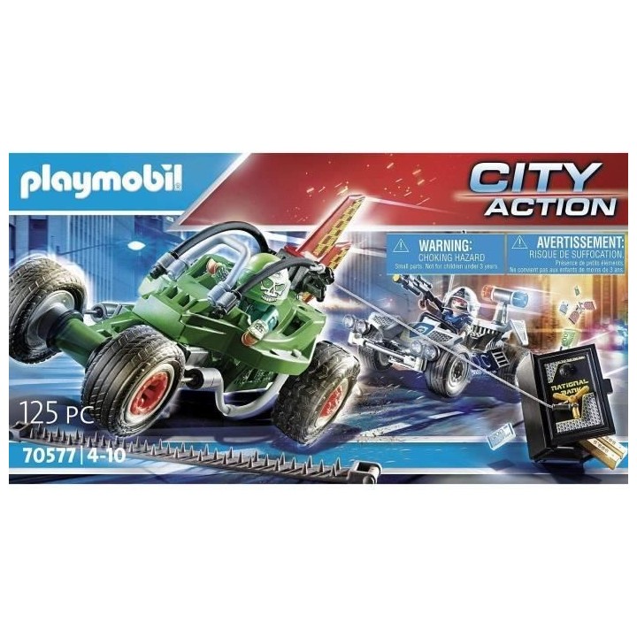 PLAYMOBIL - 70577 - Police Karts de policier et bandit