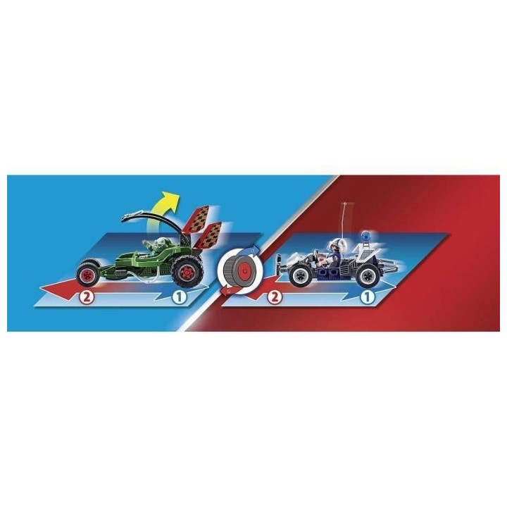 PLAYMOBIL - 70577 - Police Karts de policier et bandit