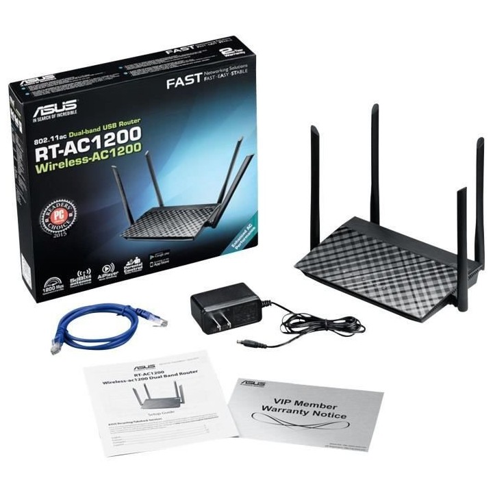Routeur sans fil - ASUS - RT-AC1200 v.2 - Routeur Wi-Fi AC 1200 Mbps D