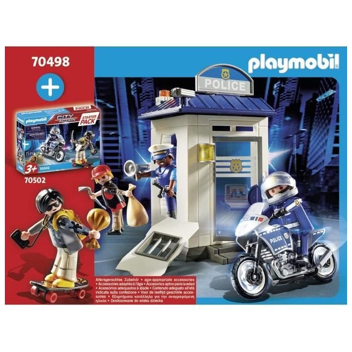 PLAYMOBIL - 70498 - Starter Pack Bureau de police