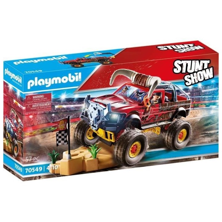PLAYMOBIL - 70549 - Stuntshow 4x4 de cascade Taureau