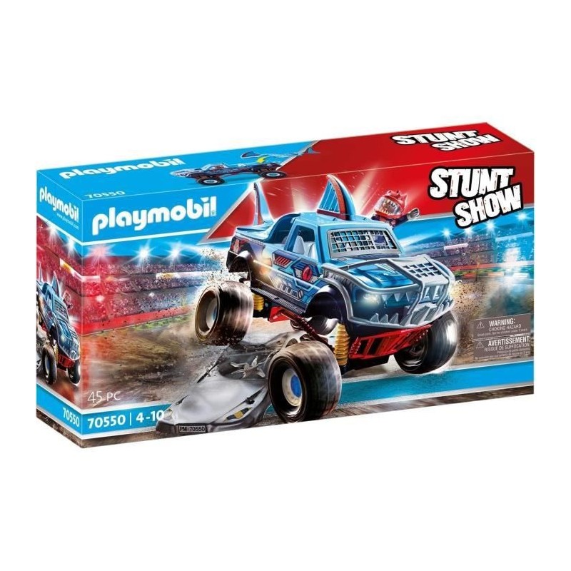 PLAYMOBIL - 70550 - Stuntshow Monster truck de cascade Requin