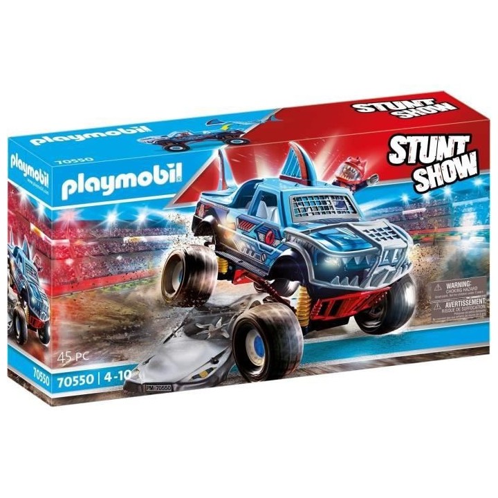 PLAYMOBIL - 70550 - Stuntshow Monster truck de cascade Requin