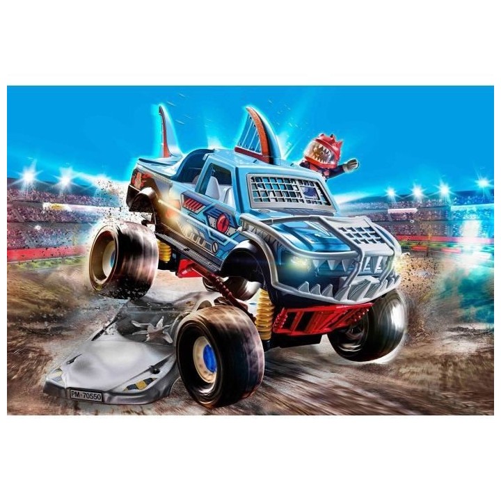 PLAYMOBIL - 70550 - Stuntshow Monster truck de cascade Requin