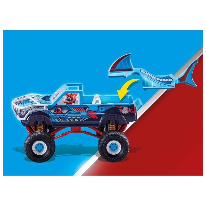 PLAYMOBIL - 70550 - Stuntshow Monster truck de cascade Requin