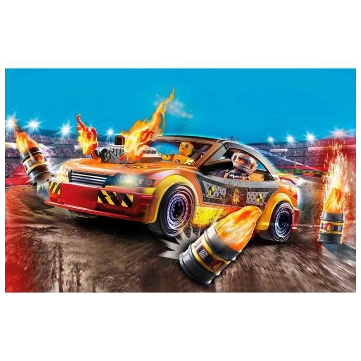 PLAYMOBIL - 70551 - Stuntshow Voiture crash test avec mannequin