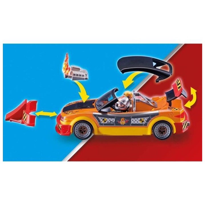 PLAYMOBIL - 70551 - Stuntshow Voiture crash test avec mannequin