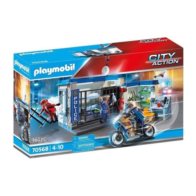 PLAYMOBIL - 70568 - Police Poste de police et cambrioleur