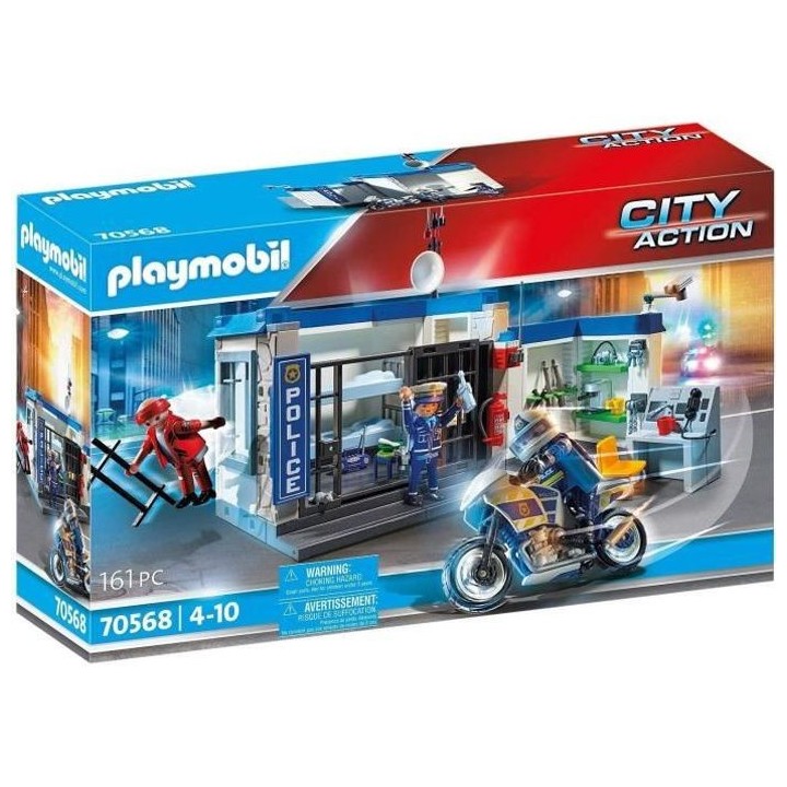 PLAYMOBIL - 70568 - Police Poste de police et cambrioleur
