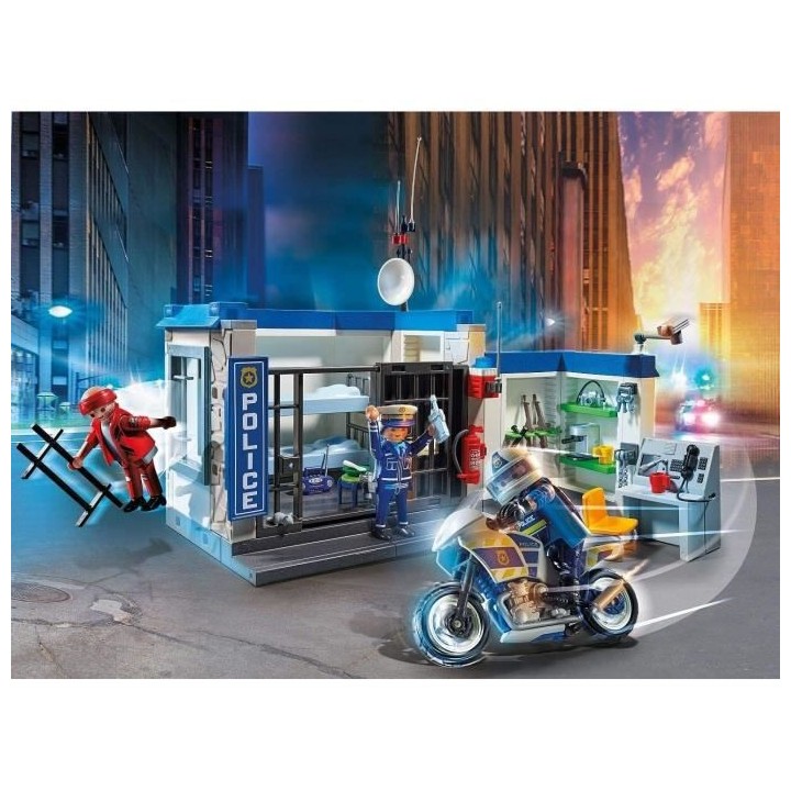PLAYMOBIL - 70568 - Police Poste de police et cambrioleur