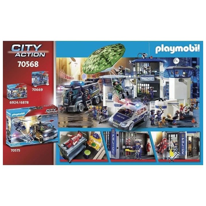 PLAYMOBIL - 70568 - Police Poste de police et cambrioleur