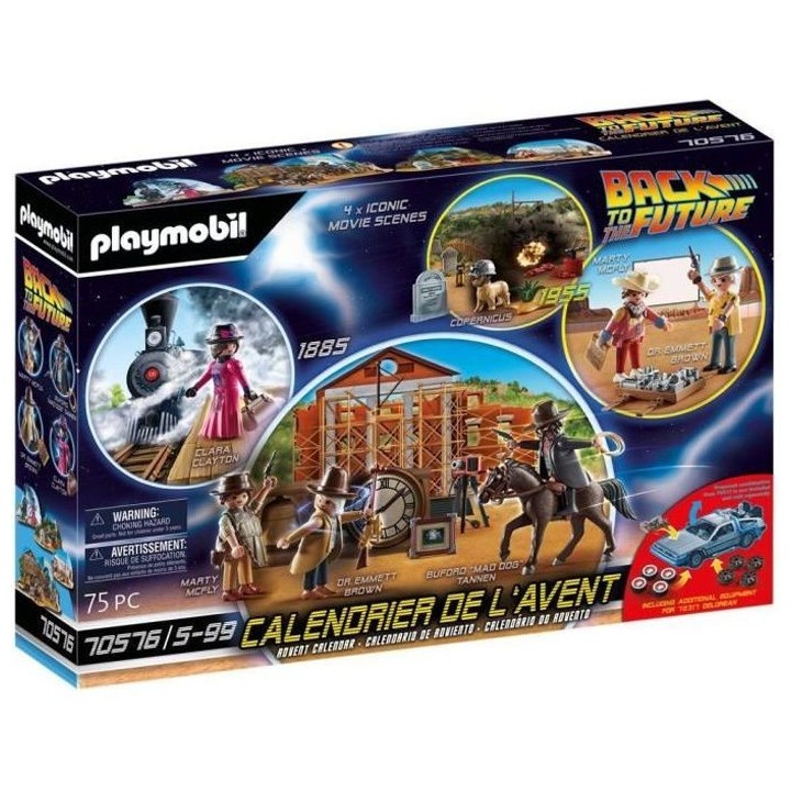 PLAYMOBIL - 70576 - Calendrier de l'Avent Back to the Future, Part III