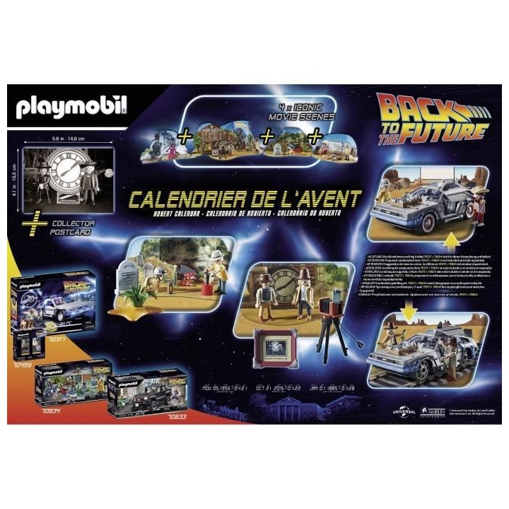 PLAYMOBIL - 70576 - Calendrier de l'Avent Back to the Future, Part III