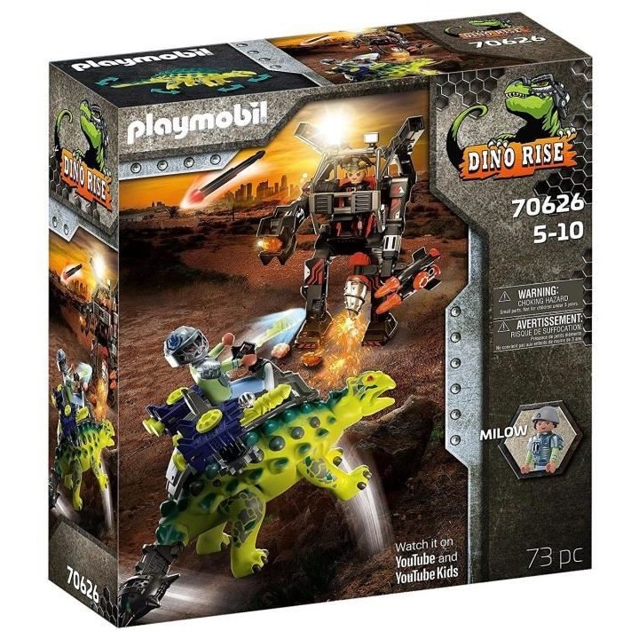 PLAYMOBIL - 70626 - Saichania et Robot soldat