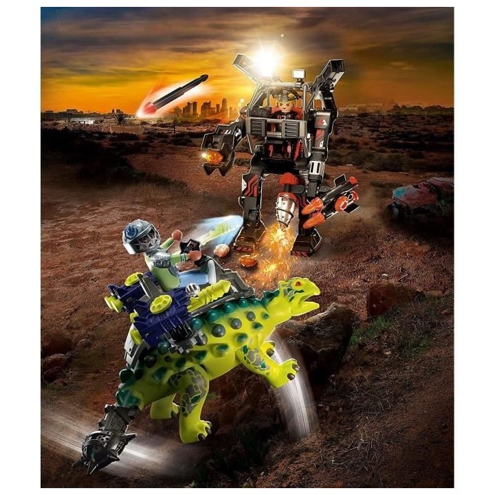 PLAYMOBIL - 70626 - Saichania et Robot soldat