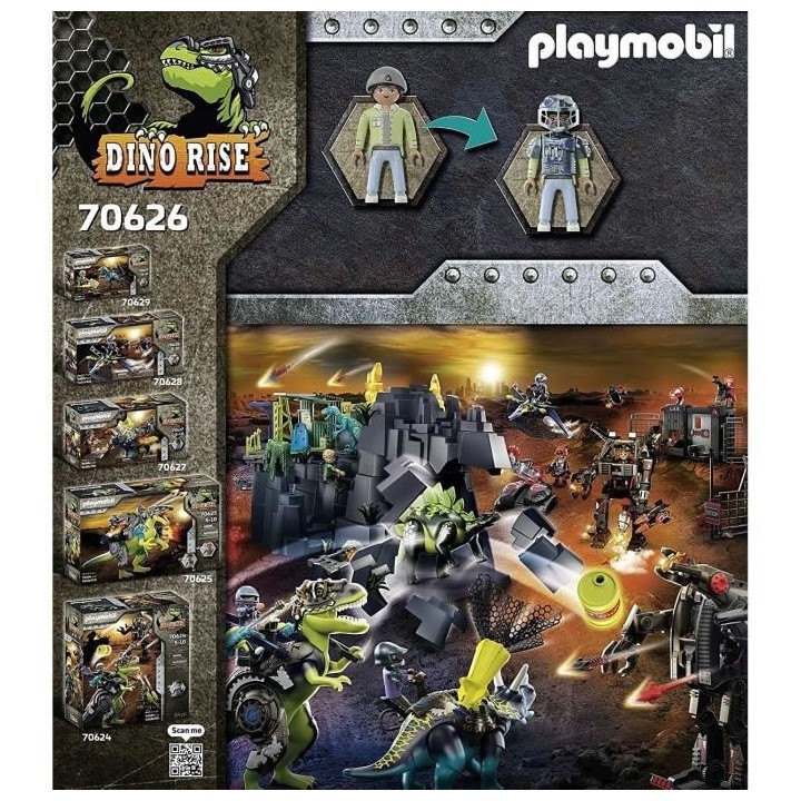 PLAYMOBIL - 70626 - Saichania et Robot soldat