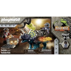 PLAYMOBIL - 70627 - Triceratops et soldats