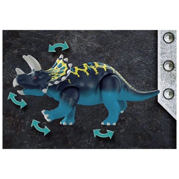 PLAYMOBIL - 70627 - Triceratops et soldats
