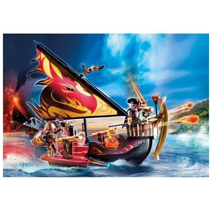 PLAYMOBIL - 70641 - Novelmore - Navire de combat des Burnham Raiders