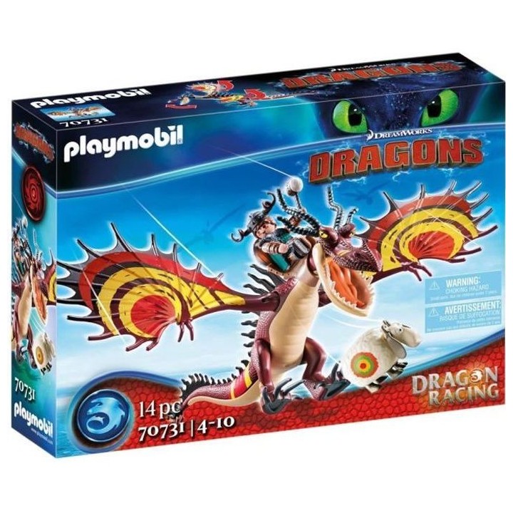 PLAYMOBIL - 70731 - Dragon Racing: Rustik et Krochefer