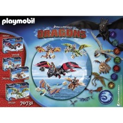 PLAYMOBIL - 70731 - Dragon Racing: Rustik et Krochefer