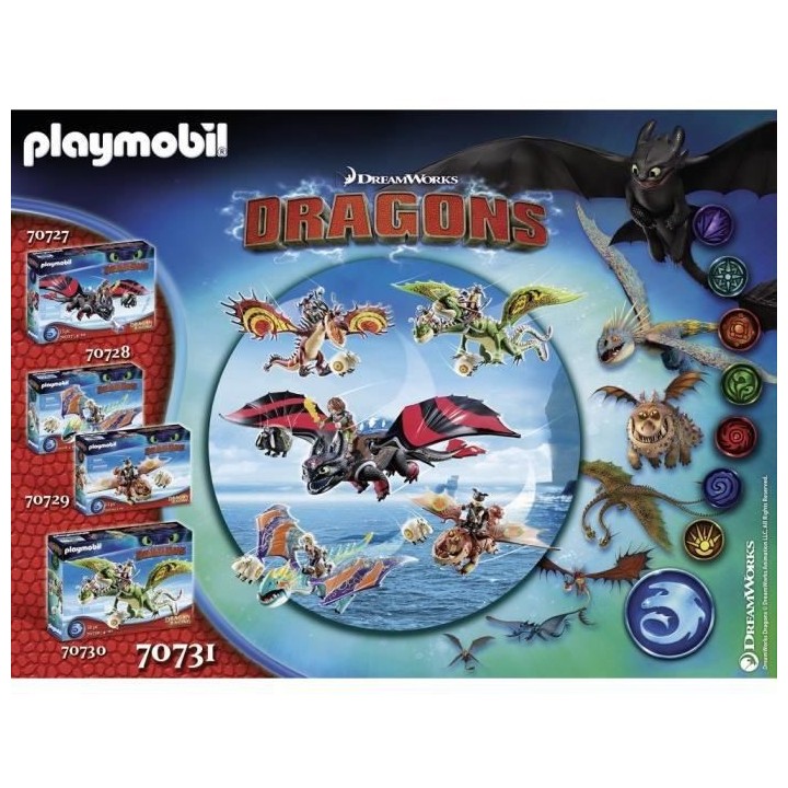 PLAYMOBIL - 70731 - Dragon Racing: Rustik et Krochefer