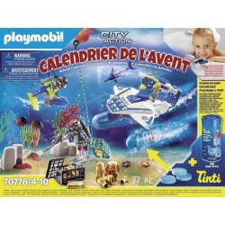 PLAYMOBIL - 70776 - Calendrier de l'Avent Jeu de bain - Policiers