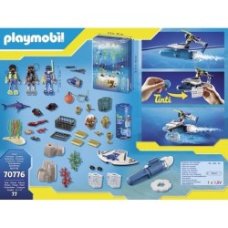 PLAYMOBIL - 70776 - Calendrier de l'Avent Jeu de bain - Policiers