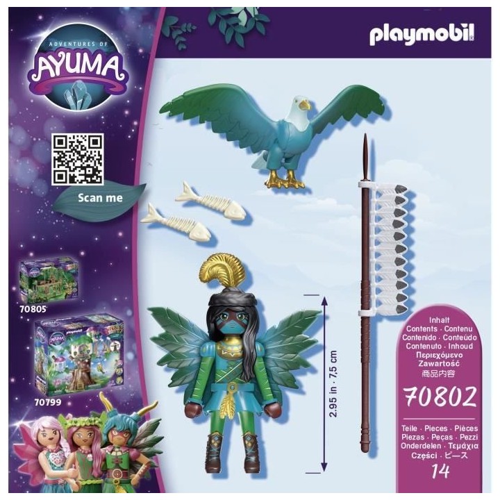 PLAYMOBIL - 70802 - AYUMA - Knight Fairy avec animal préféré