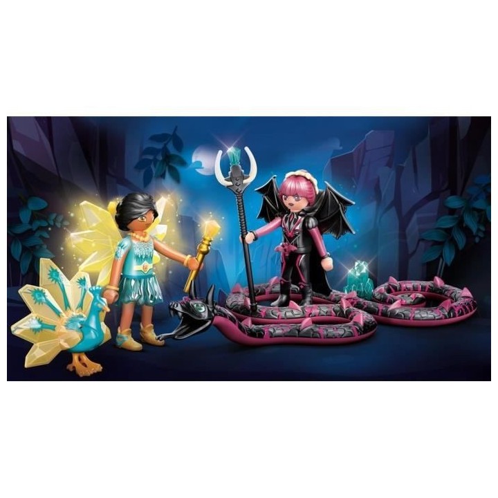 PLAYMOBIL - 70803 - AYUMA - Crystal Fairy et Bat Fairy avec animaux en