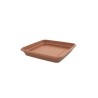 PLASTIKEN Plateau carré Ø 23 cm - Terracotta