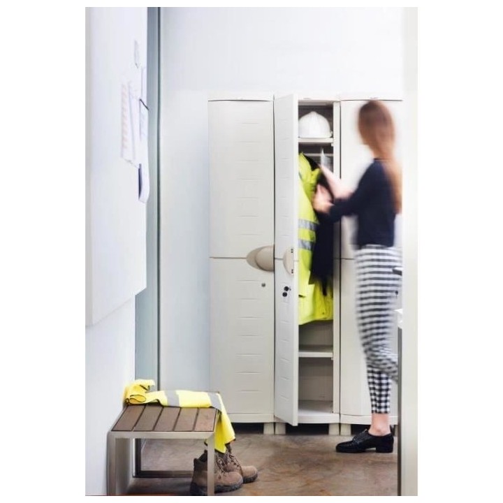 SPACESAVER 35 PLASTIKEN Armoire haute 1 Porte avec étageres - l 35 x