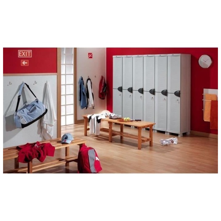 SPACESAVER 35 PLASTIKEN Armoire haute 1 Porte avec étageres - l 35 x