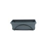 PLASTIKEN Jardiniere 50x20cm avec plateau et support balcon - Anthracite