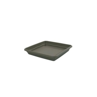 PLASTIKEN plateau carré Ø 29 cm - Taupe