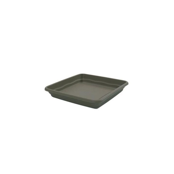 PLASTIKEN plateau carré Ø 29 cm - Taupe
