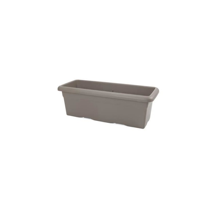 PLASTIKEN Jardiniere rectangulaire - 80 X 26 cm - Taupe