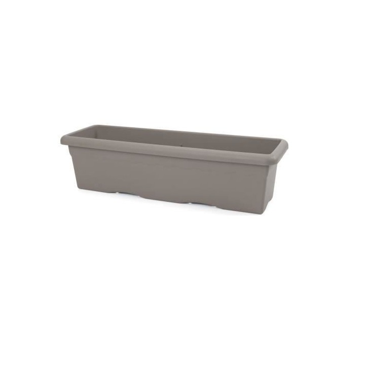 PLASTIKEN Jardiniere rectangulaire - 80 X 33 cm - Taupe