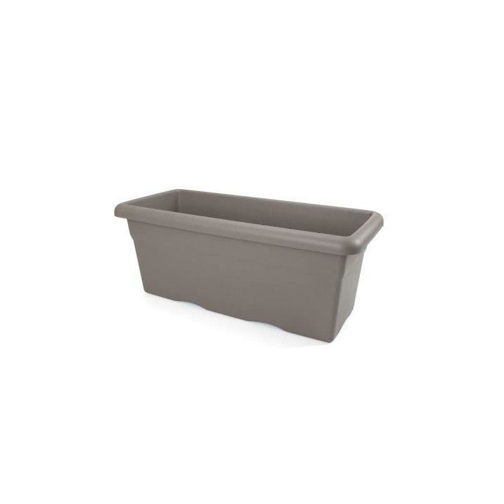 PLASTIKEN Jardiniere rectangulaire - 100 X 44 cm - Taupe