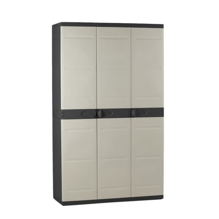 TITANIUM PLASTIKEN Armoire 3 portes avec étageres + penderie l105 x p