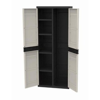 TITANIUM PLASTIKEN Armoire 2 portes avec étageres et penderie l70 x p