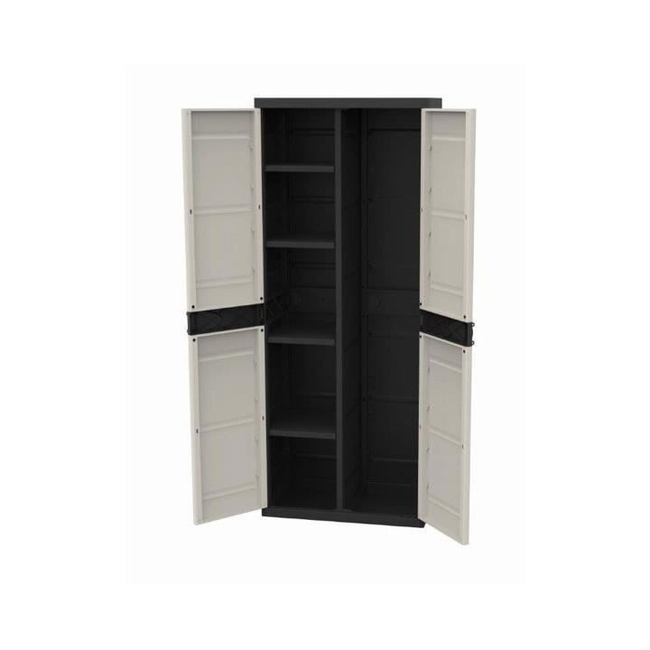 TITANIUM PLASTIKEN Armoire 2 portes avec étageres et penderie l70 x p