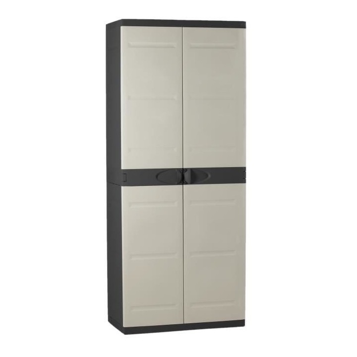 TITANIUM PLASTIKEN Armoire haute 2 portes avec étageres - 70 x 44 x 1