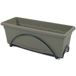 PLASTIKEN Jardiniere 50x20 Cm + Plateau + Support balcon Collection TE