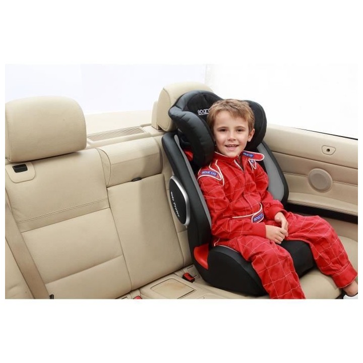 SPARCO Siege auto Isofix F1000KIG123GR - Groupe 1/2/3 (9-36 kg) - Noir