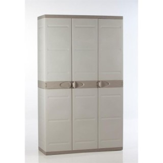 TITANIUM PLASTIKEN Armoire 3 portes avec étageres + penderie l105 x p