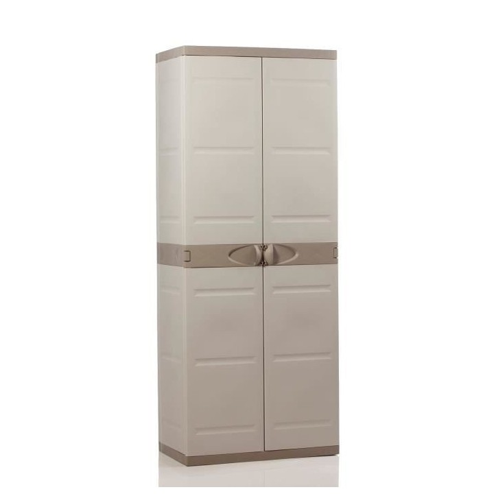 TITANIUM PLASTIKEN Armoire 2 portes avec étageres et penderie l70 x p